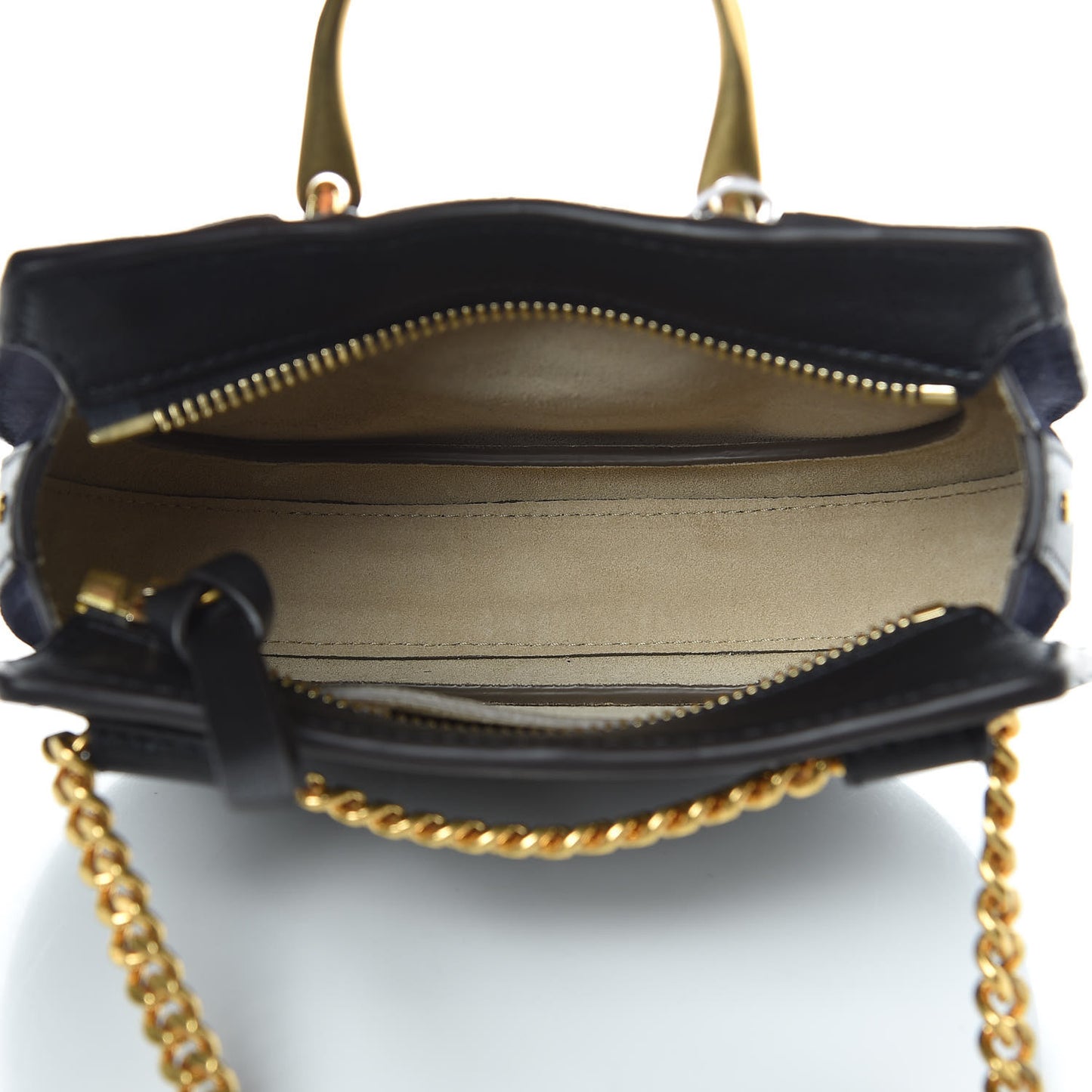 Calfskin Suede Mini Pixie Signature Belt Bag Full Blue