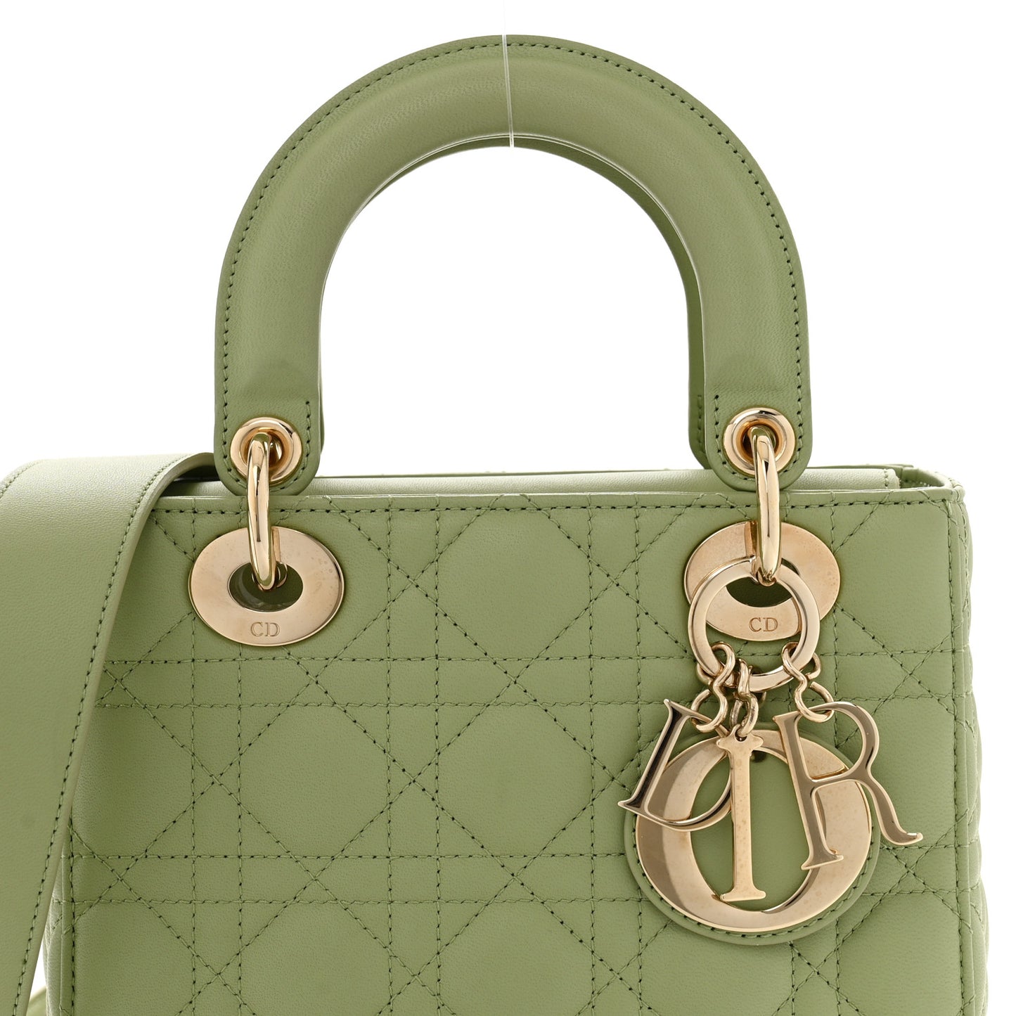 Lambskin Cannage Small My ABCDior Lady Dior Green