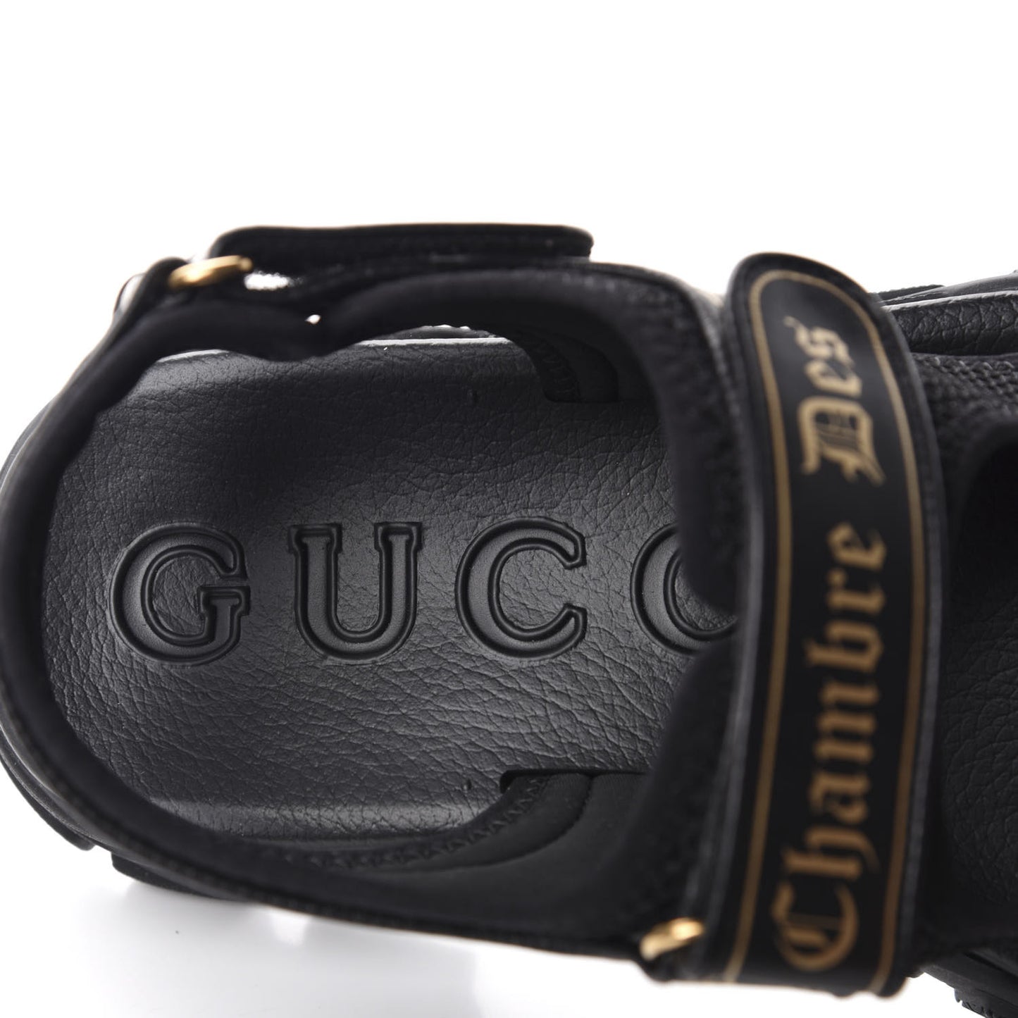 Nappa Mesh Chambre des Squelettes Mens Aguru Sandals 9 Black Gold