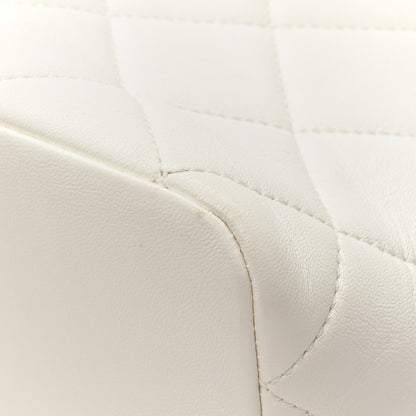 Chanel Lambskin Quilted CC Crystal Signature Chain Hobo White 11 of 11