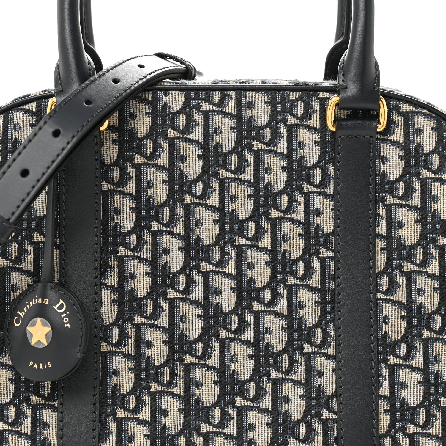 Christian Dior Oblique Large D-Vibe Bowling Bag Navy 1821438