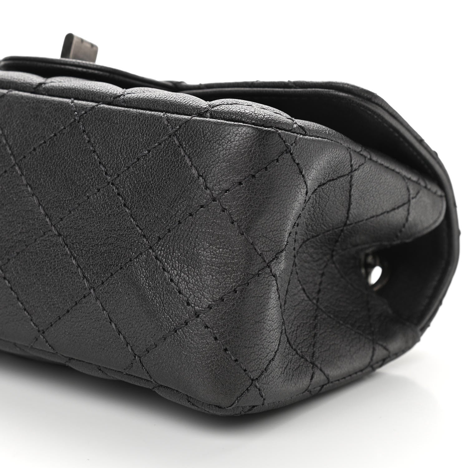 Chanel Metallic Sheepskin Quilted 2.55 Reissue Mini Flap Black 9 of 11