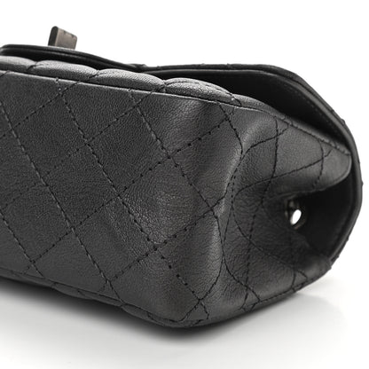 Chanel Metallic Sheepskin Quilted 2.55 Reissue Mini Flap Black 9 of 11