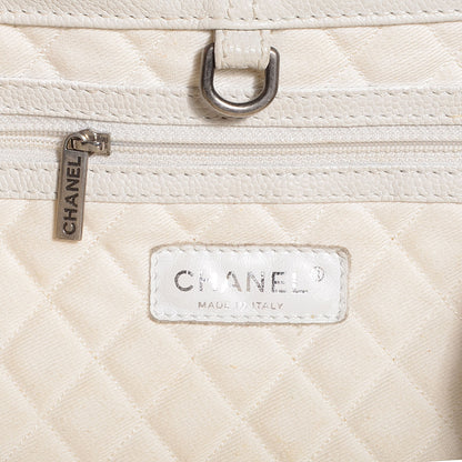 Chanel Distressed Caviar Outdoor Ligne Tote White 6 of 7