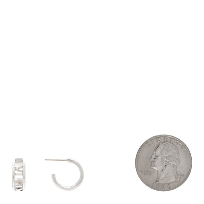 Tiffany Sterling Silver Small Atlas Open Hoop Earrings 2 of 4