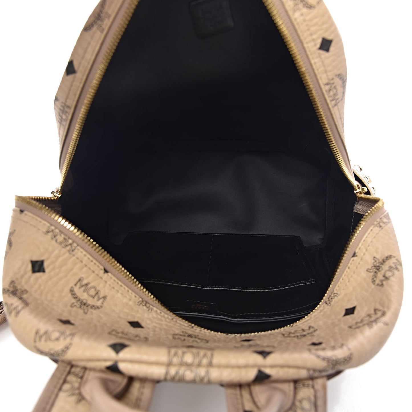 Visetos Medium Side Studs Stark Backpack Beige