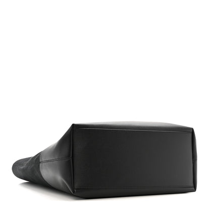 Alexander McQueen Canvas Calfskin T-Bar Shopping Bag Black 4 of 12