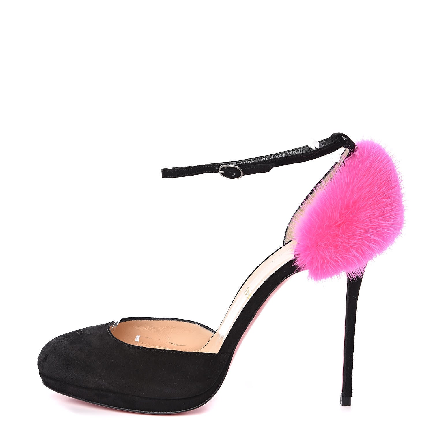 Christian Louboutin Veau Velours Crazy Fur 120 Pumps 39 Black 1 of 7
