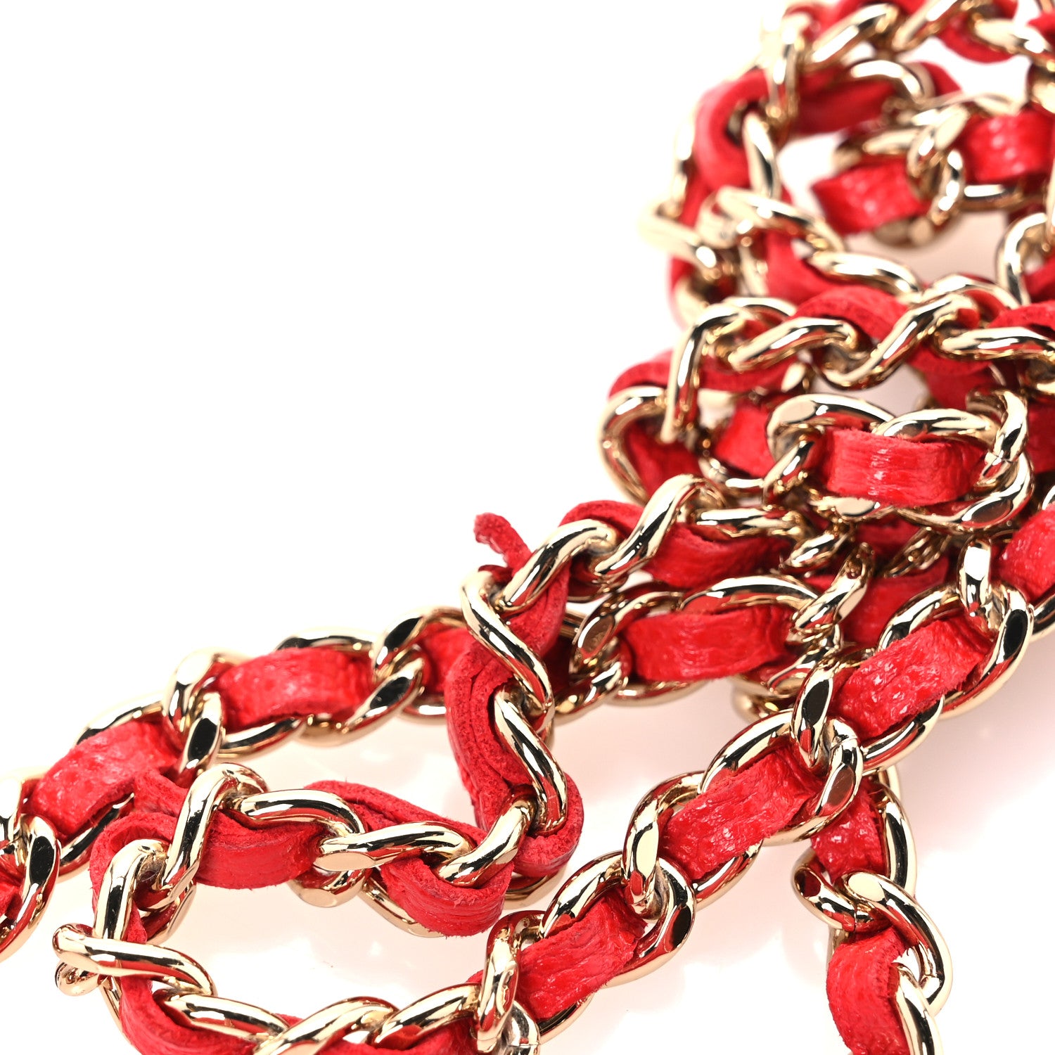 Chanel Caviar Quilted Small Vanity Case With Chain Red 10 of 10