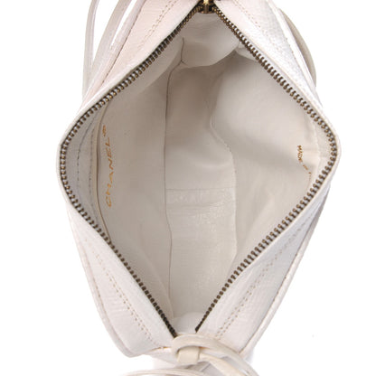 Chanel Lizard Quilted Camera Case White 5 of 12