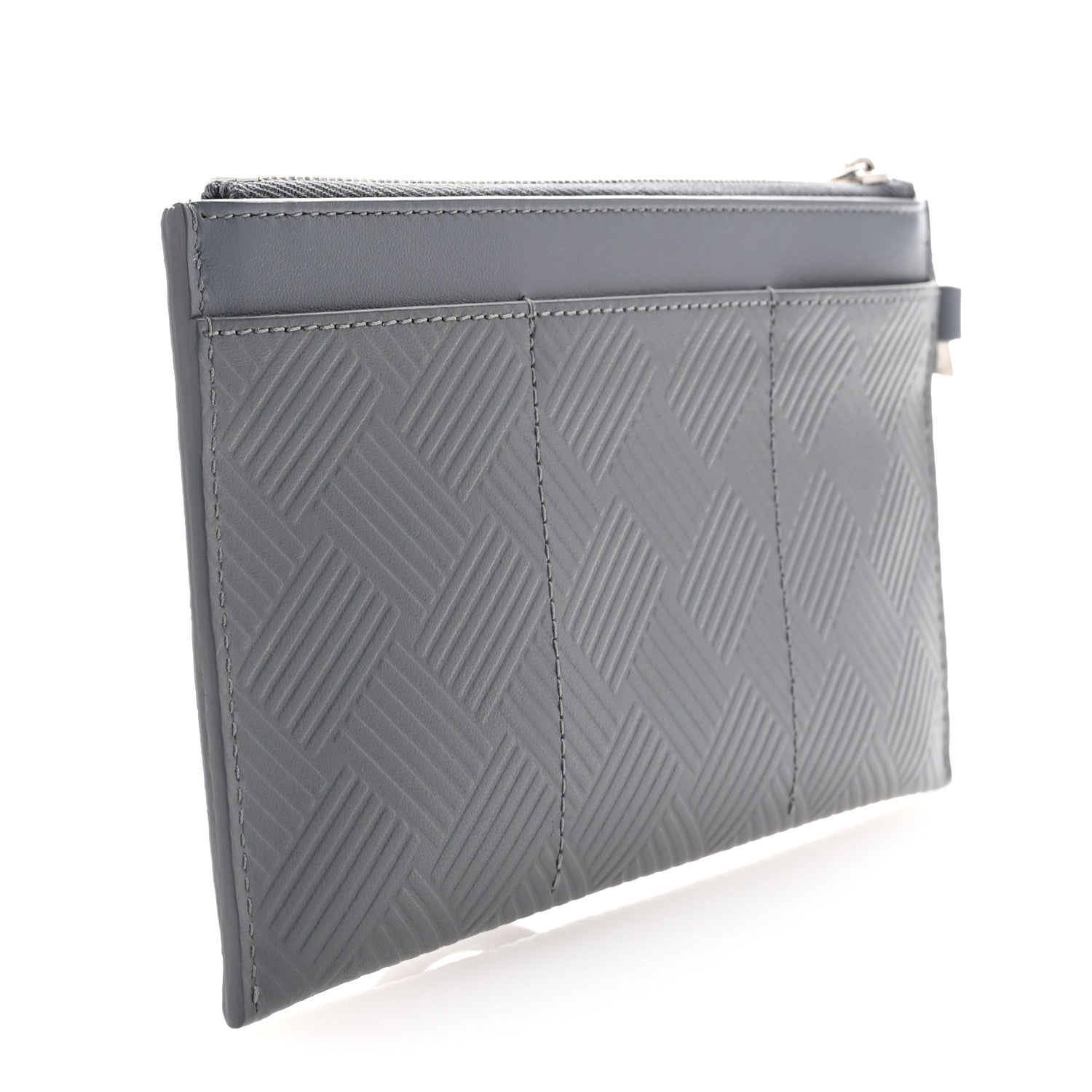 Bottega Veneta Debossed Calfskin Mens Bill Pouch Graphite 3 of 7