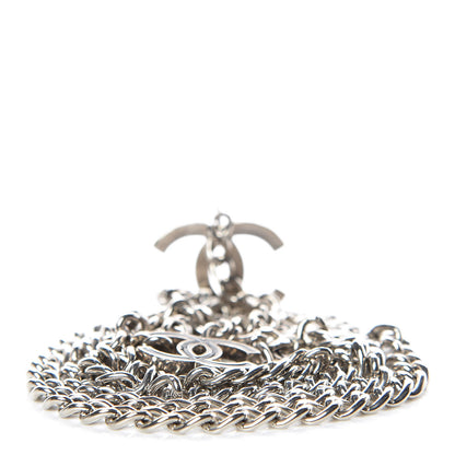 Chanel Enamel Chain Belt Silver Black 3 of 4