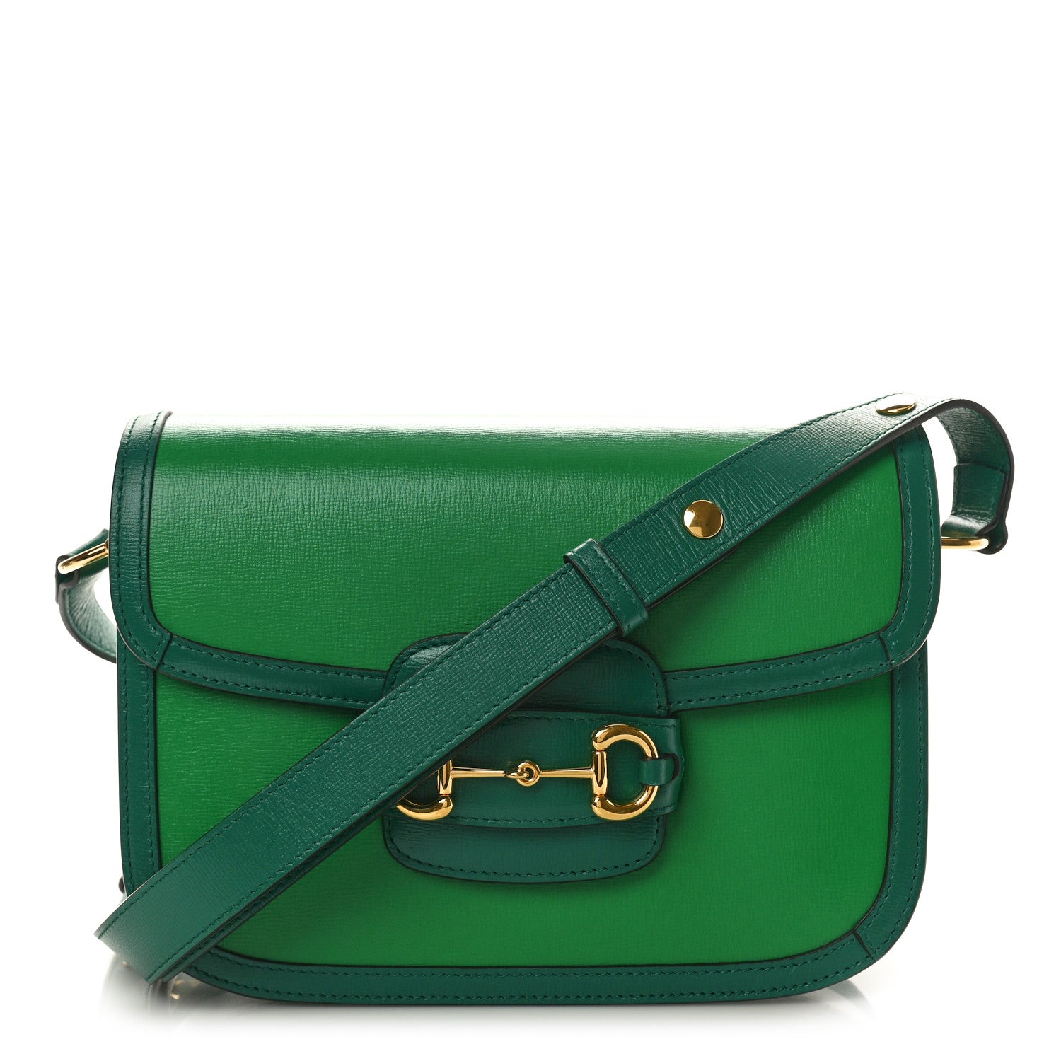 Gucci Azalea Calfskin Horsebit 1955 Shoulder Bag New Shamarock Emerald 1 of 9
