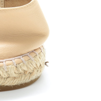 Chanel Lambskin CC Espadrilles 40 Beige Black 18 of 18