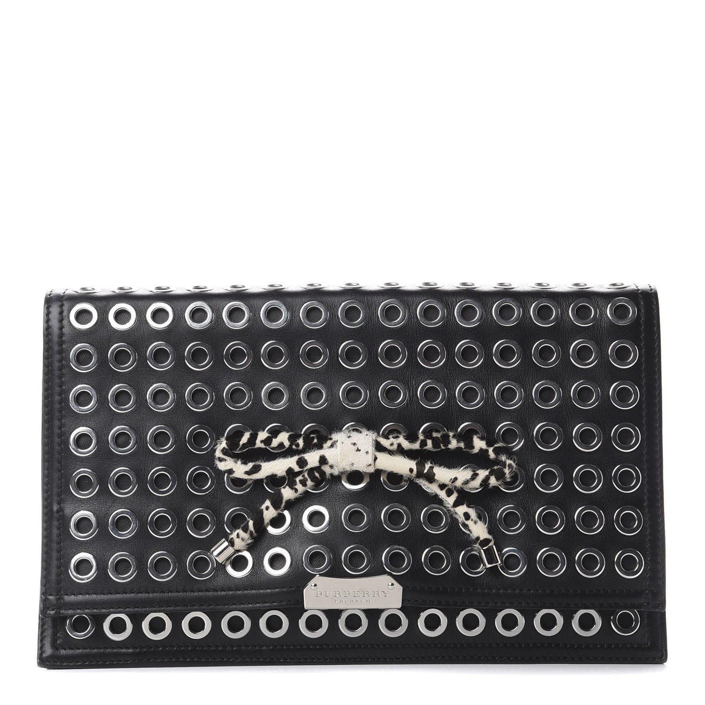 Prorsum Lambskin Grommet Clutch Black