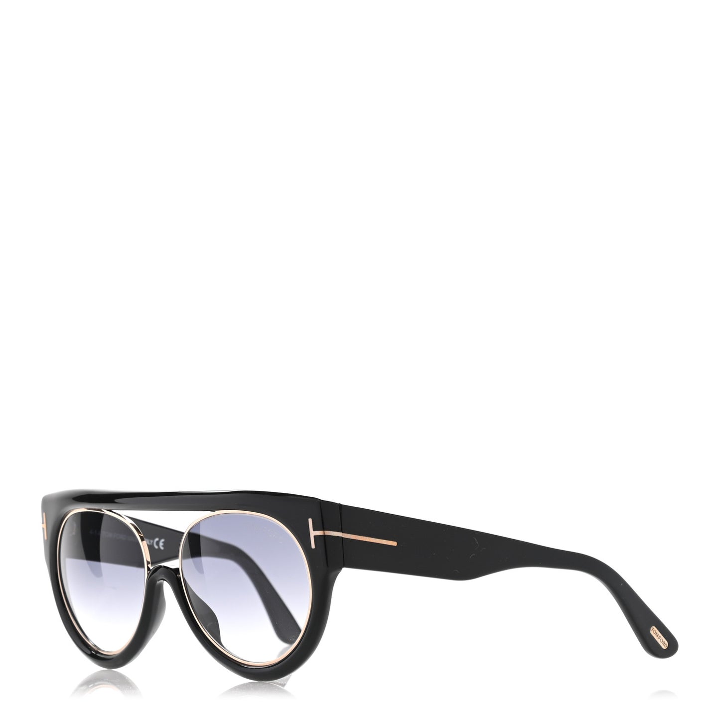 Alana Aviator Round Sunglasses TF360 Black