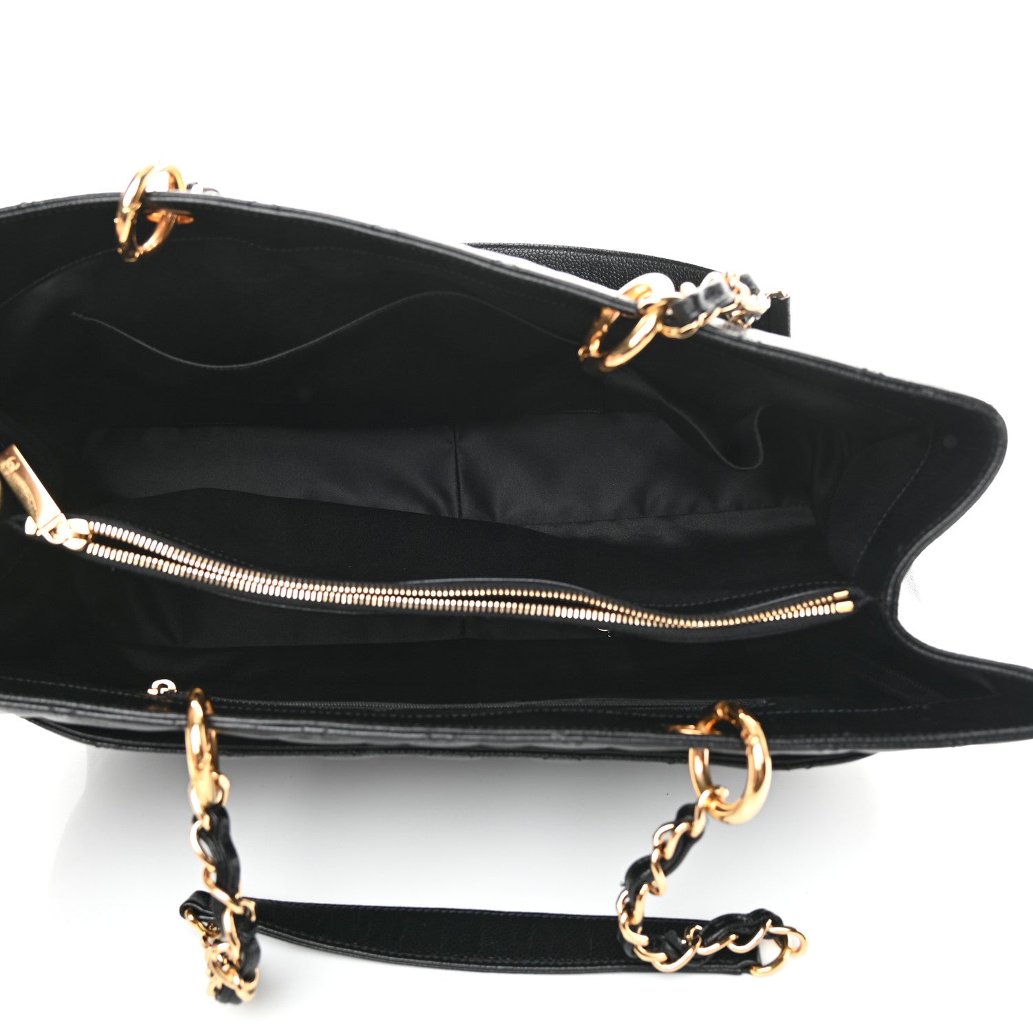Chanel Caviar Quilted XL Grand Shopping Tote GST Black 5 of 12