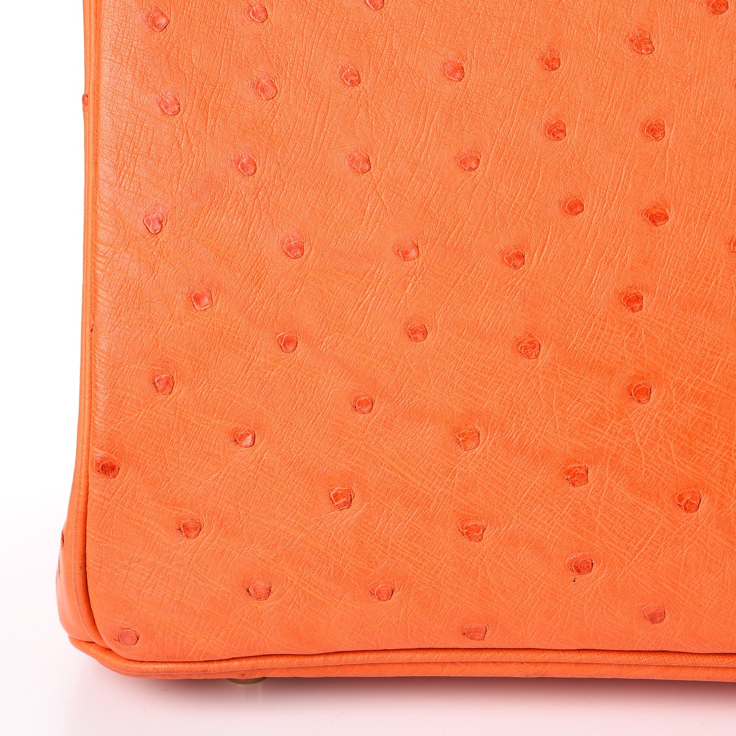 Hermes Ostrich Birkin 30 Orange 32 of 33