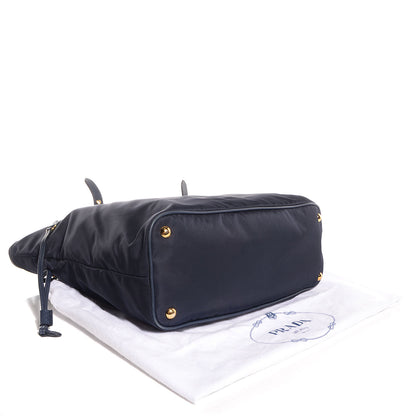 Prada Saffiano Tessuto Nylon Tote Blue 4 of 10
