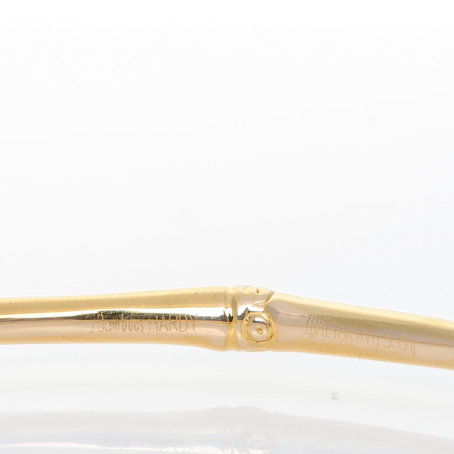 18K Yellow Gold Amethyst Slim Bamboo Batu Bangle