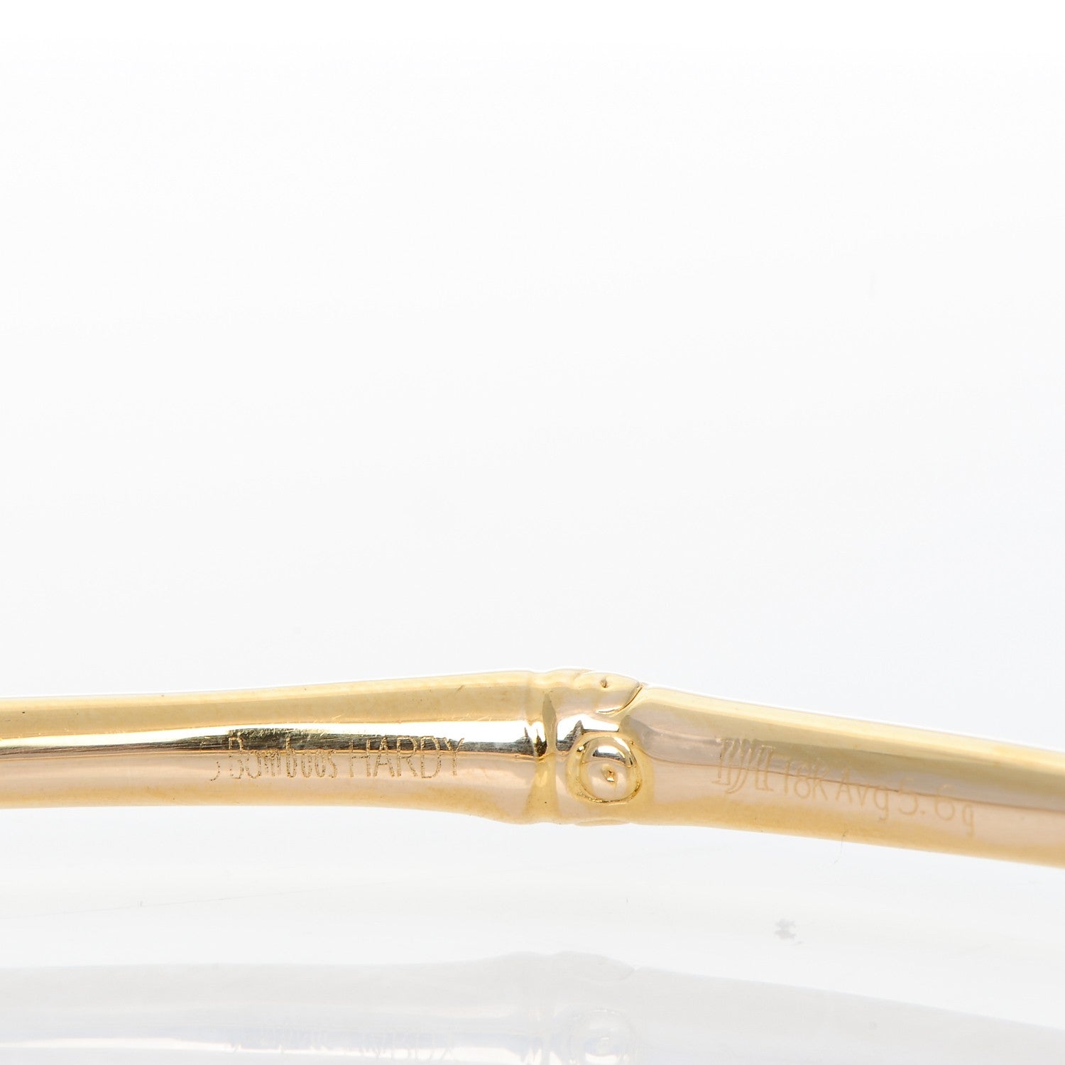 John Hardy 18K Yellow Gold Amethyst Slim Bamboo Batu Bangle 4 of 4