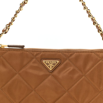 Prada Re-Nylon Tessuto Impuntu Quilted Re-Edition 1995 Chaine Pouch Brandy 8 of 11