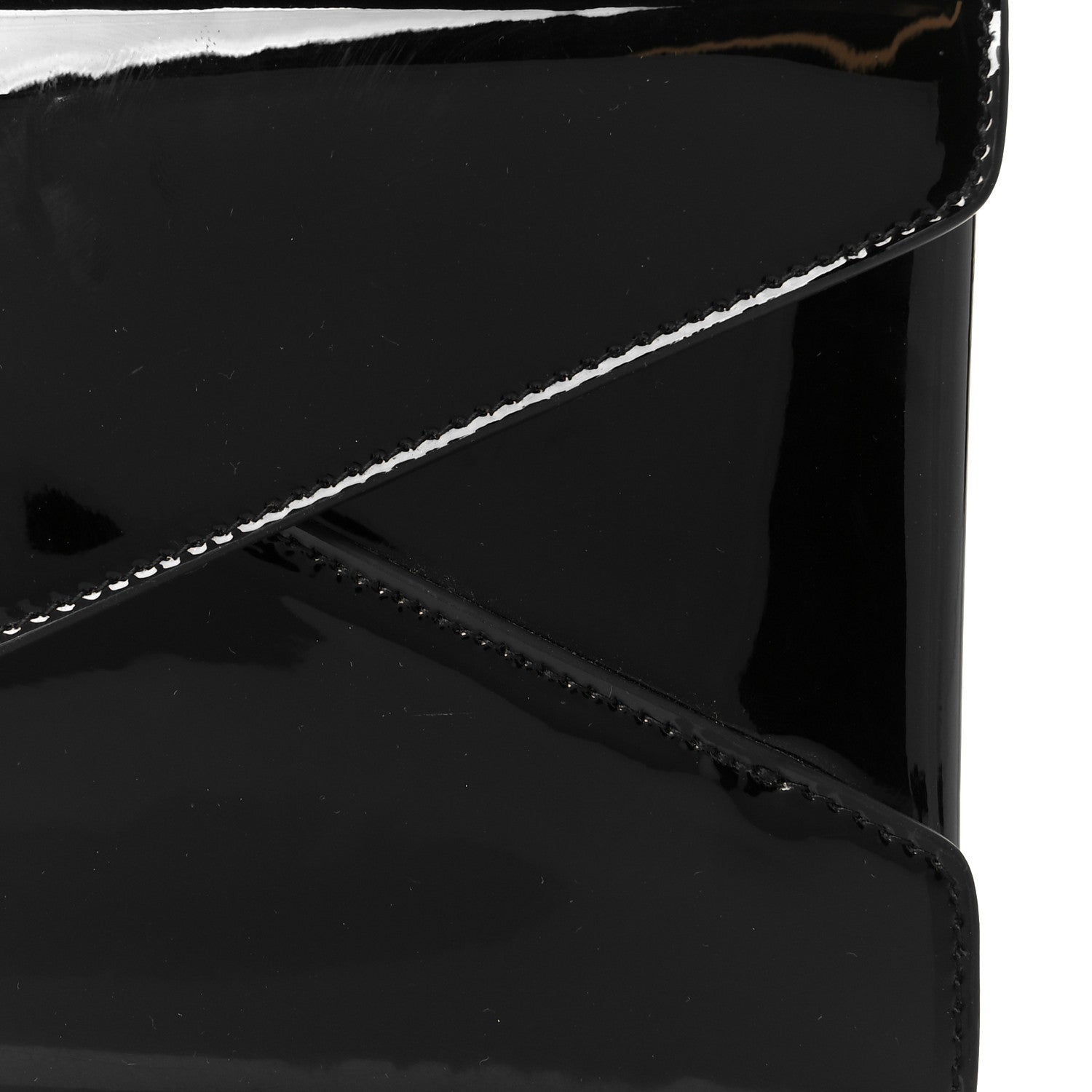 Saint Laurent Patent Paloma Envelope Clutch Black Black 8 of 8