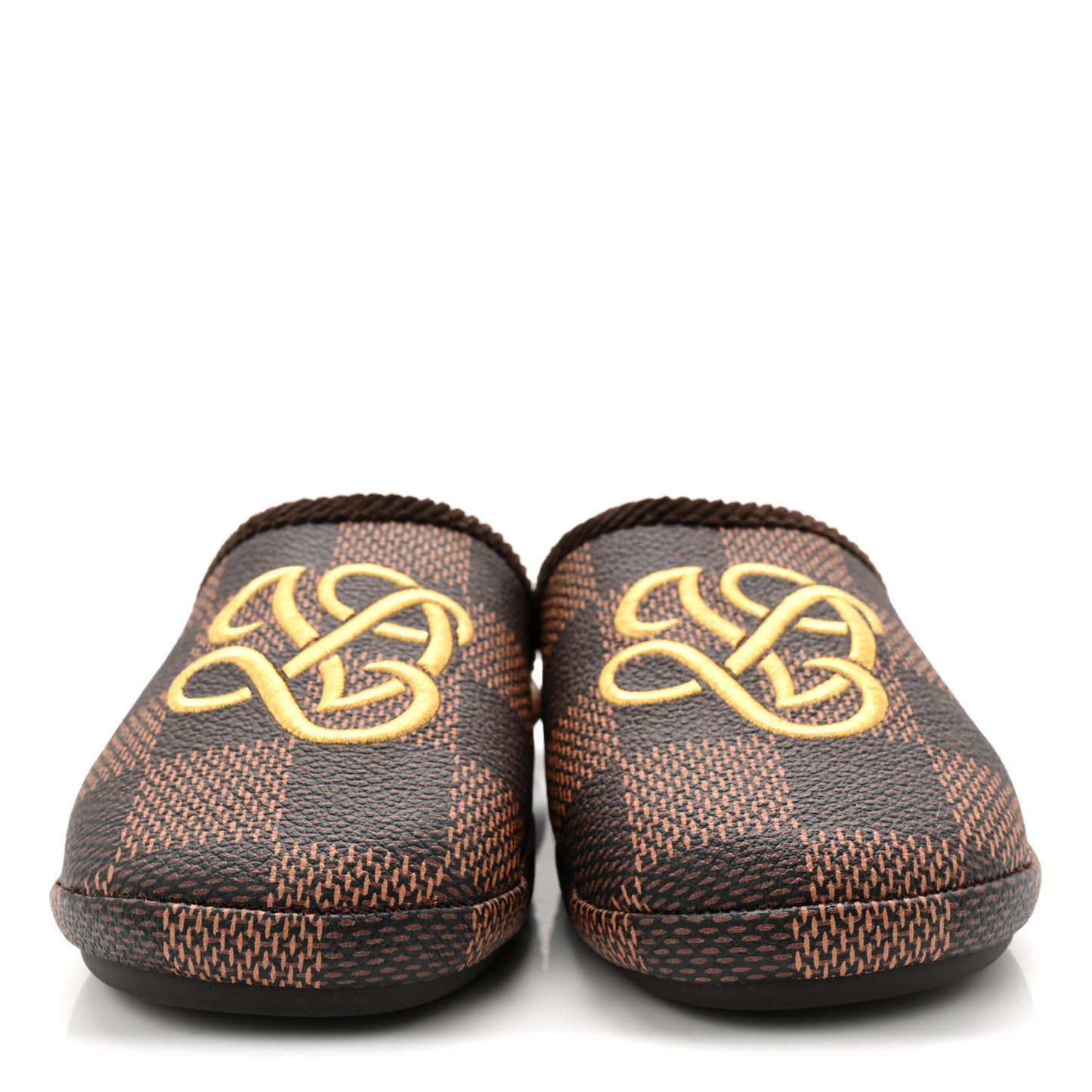 Damier Ebene Palace Slippers 35 Mocha