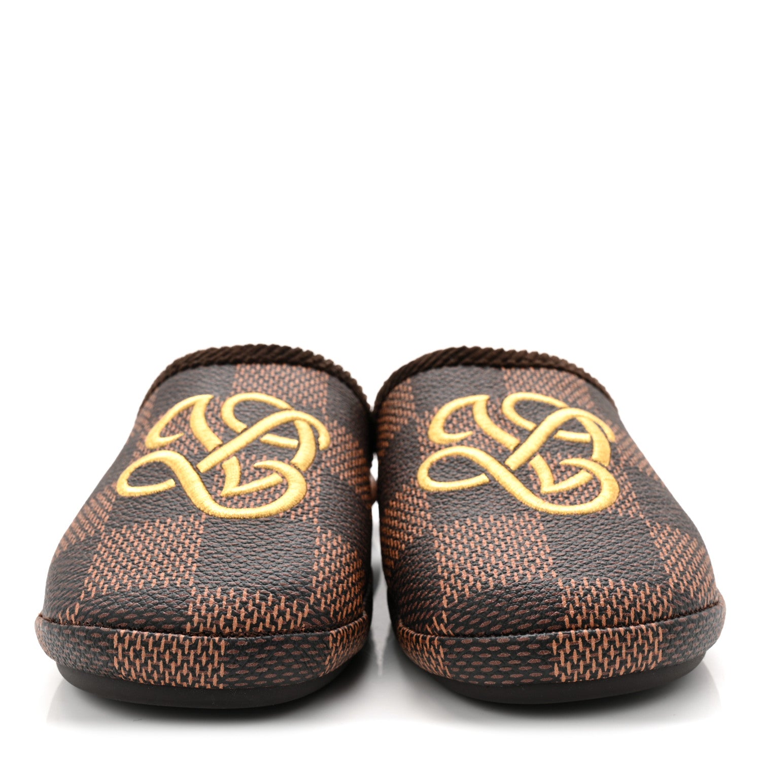 Louis Vuitton Damier Ebene Palace Slippers 35 Mocha 2 of 10