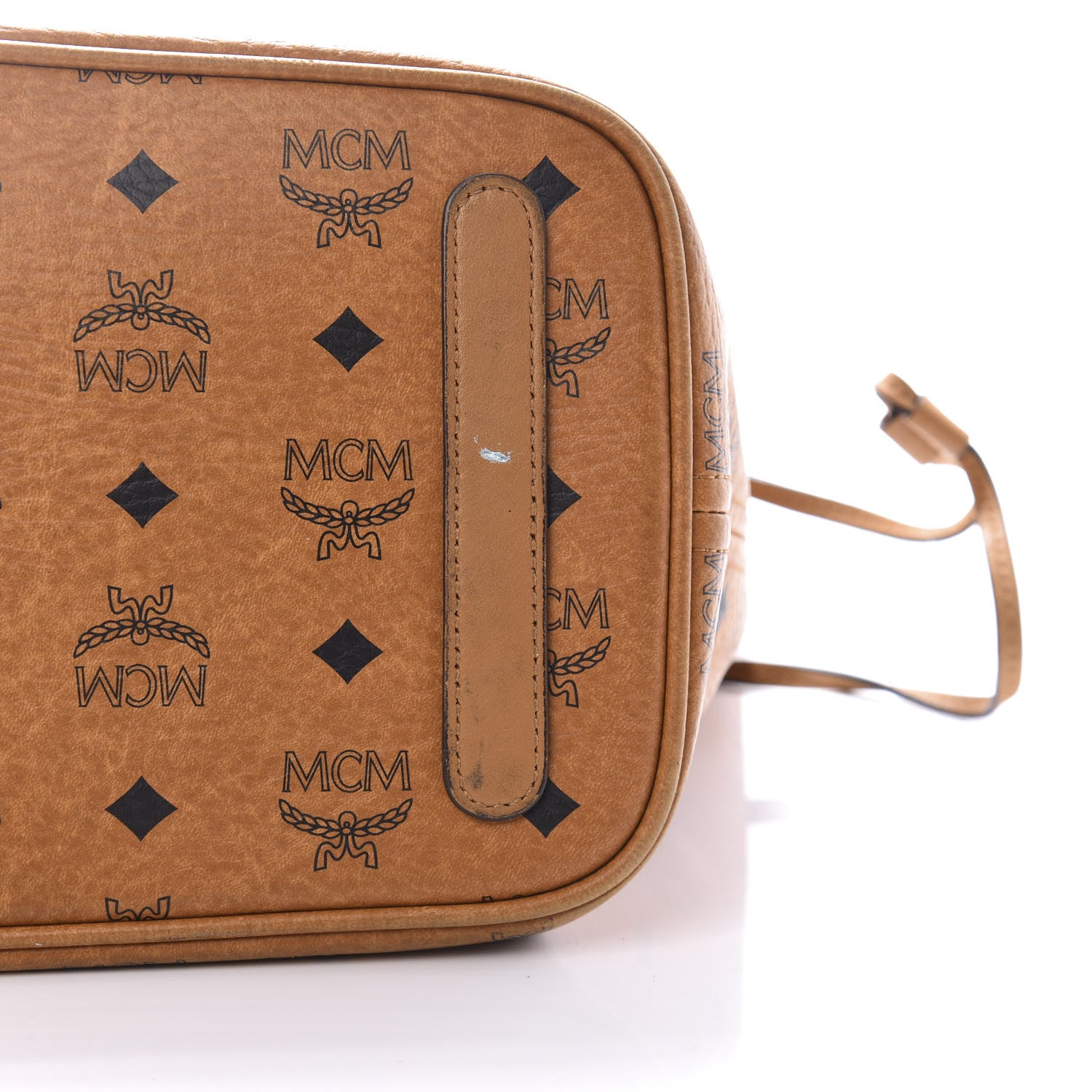 MCM Visetos Medium Liz Reversible Shopper Tote Cognac 9 of 24