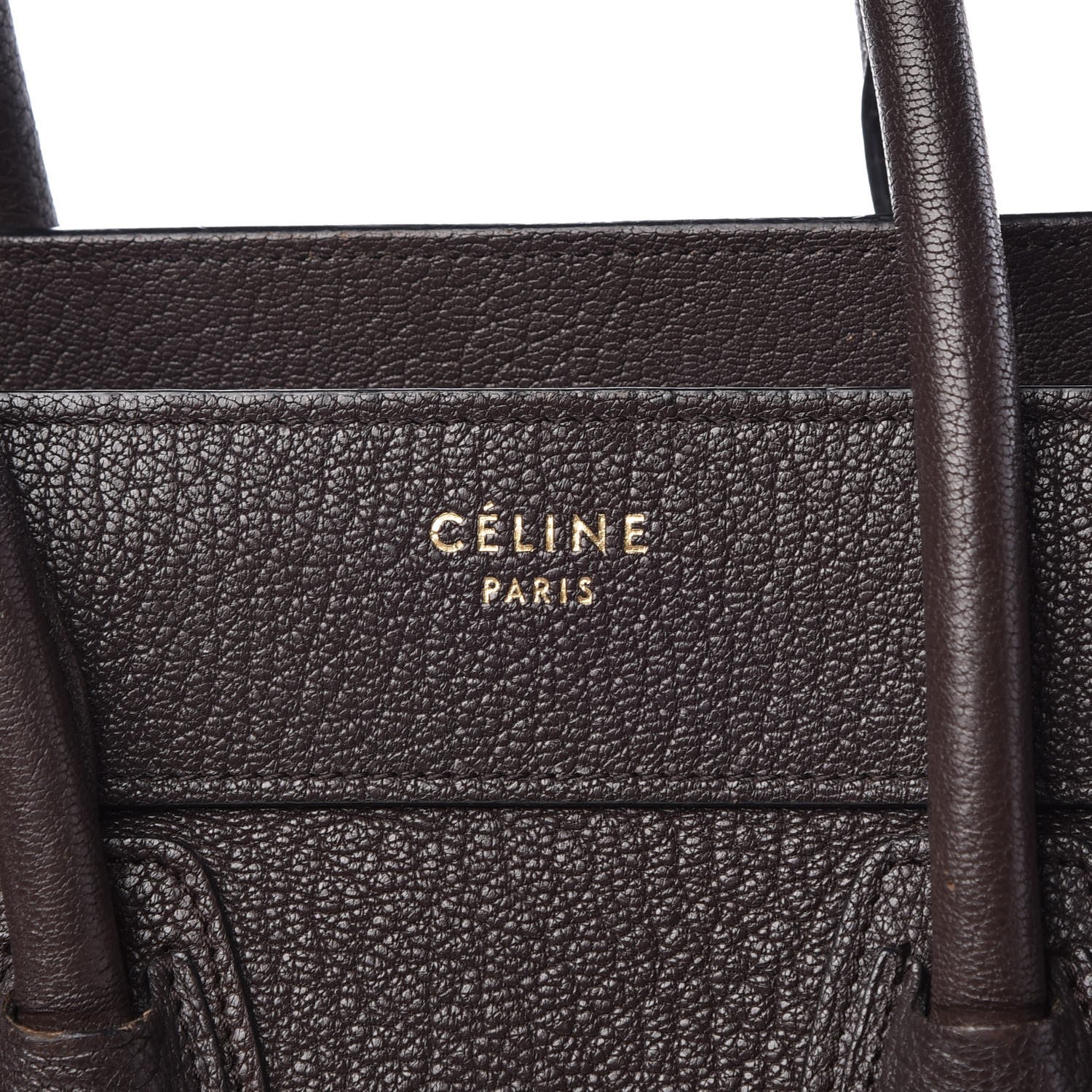 Celine Goatskin Micro Luggage Dark Taupe 7 of 18