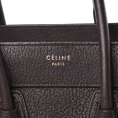 Celine Goatskin Micro Luggage Dark Taupe 7 of 18