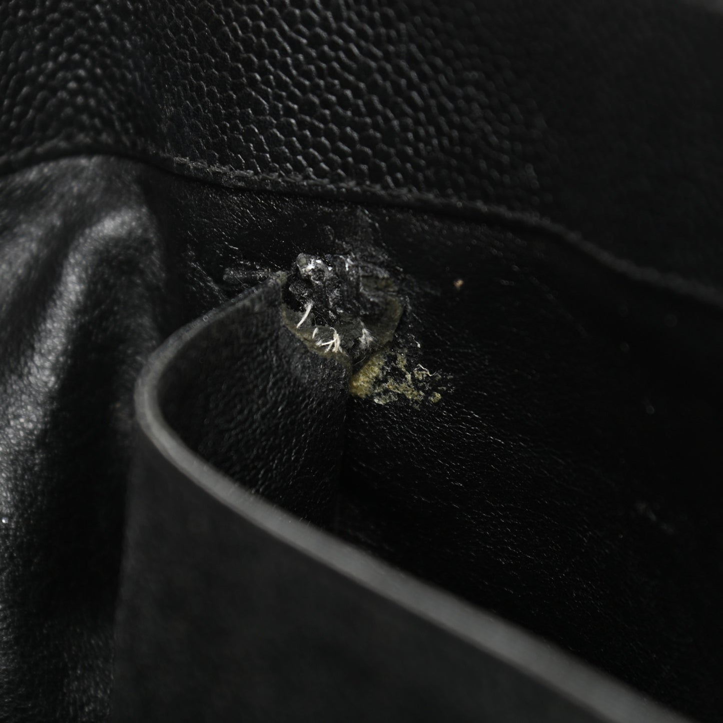 Caviar Quilted Shopping Tote Black