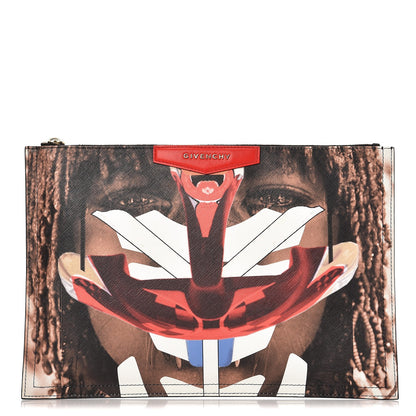 Givenchy Coated Canvas Tribal Girl Print Large Antigona Pouch 1 of 8