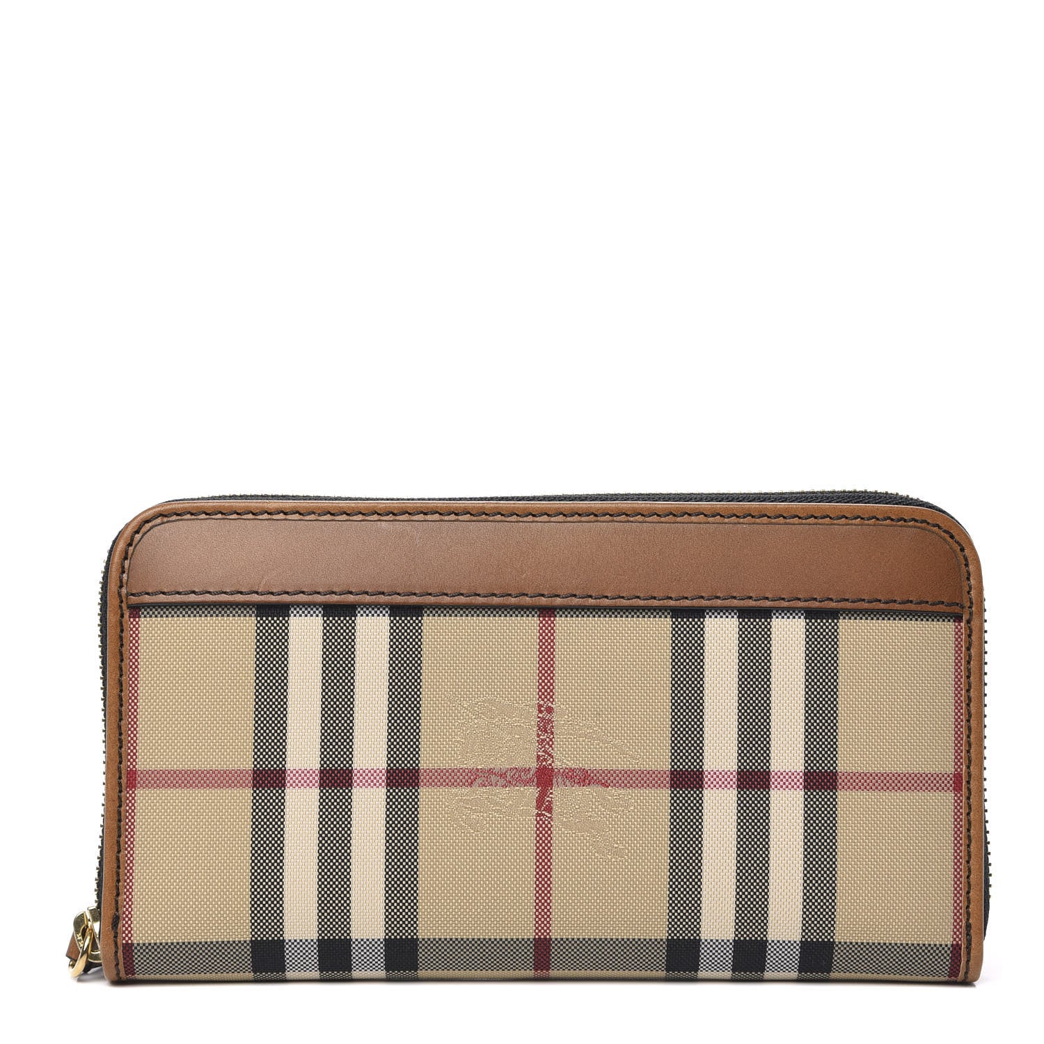 Burberry Horseferry Check Zip Around Wallet Brown 1 of 11
