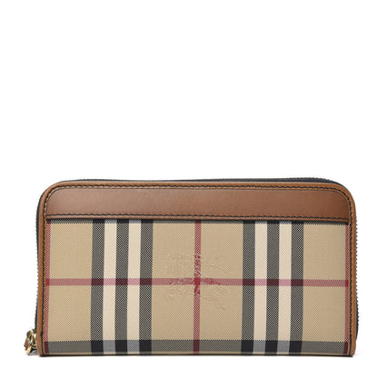 Burberry Horseferry Check Zip Around Wallet Brown 1 of 11