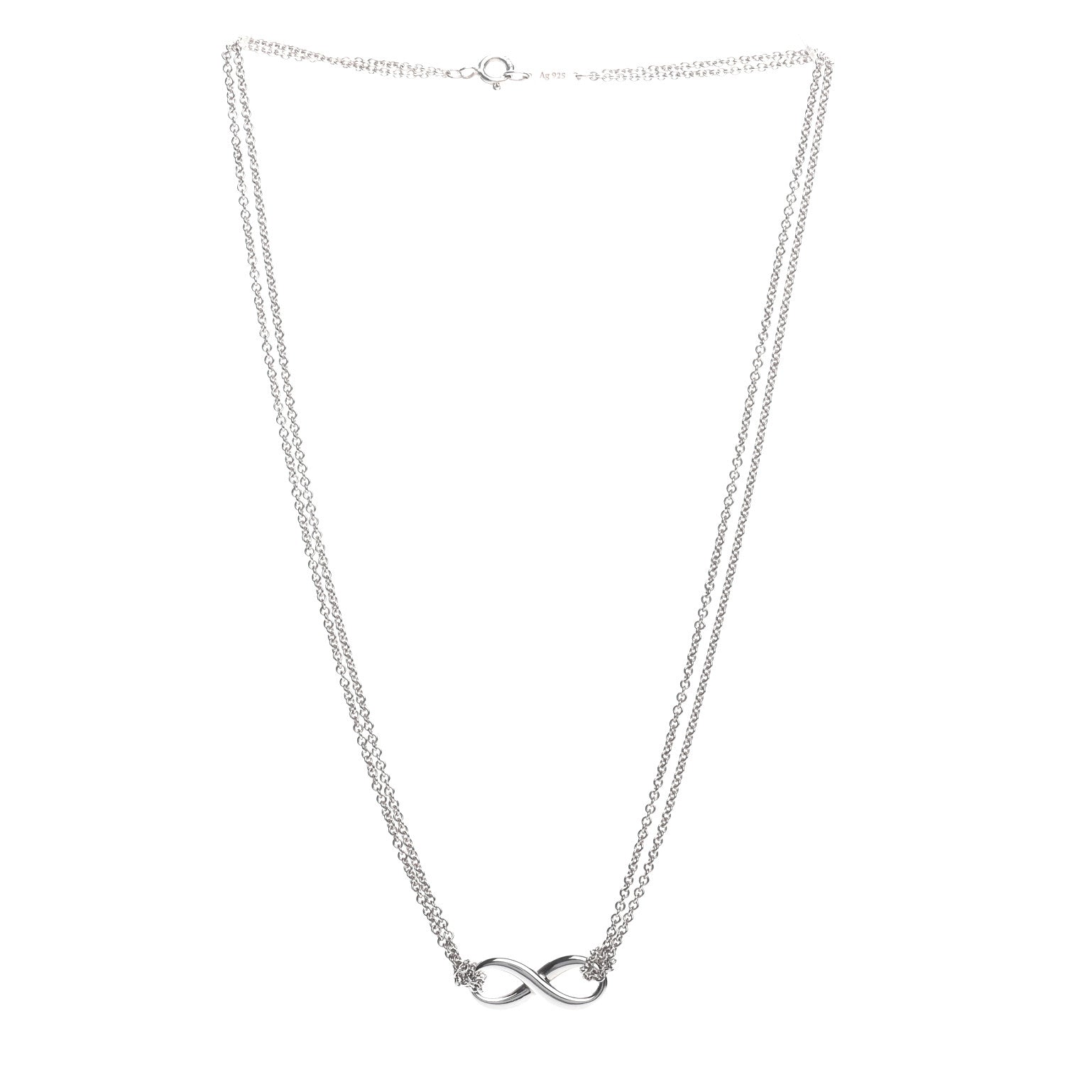 Tiffany Sterling Silver Infinity Pendant Necklace 3 of 4