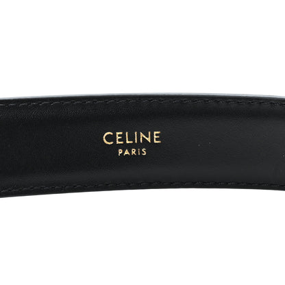 Celine Box Calfskin Medium 25mm Triomphe Belt 85 34 Black 3 of 6