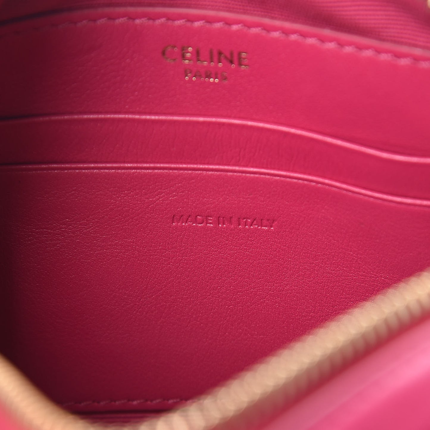 Calfskin Quilted Small C Charm Bag Pink