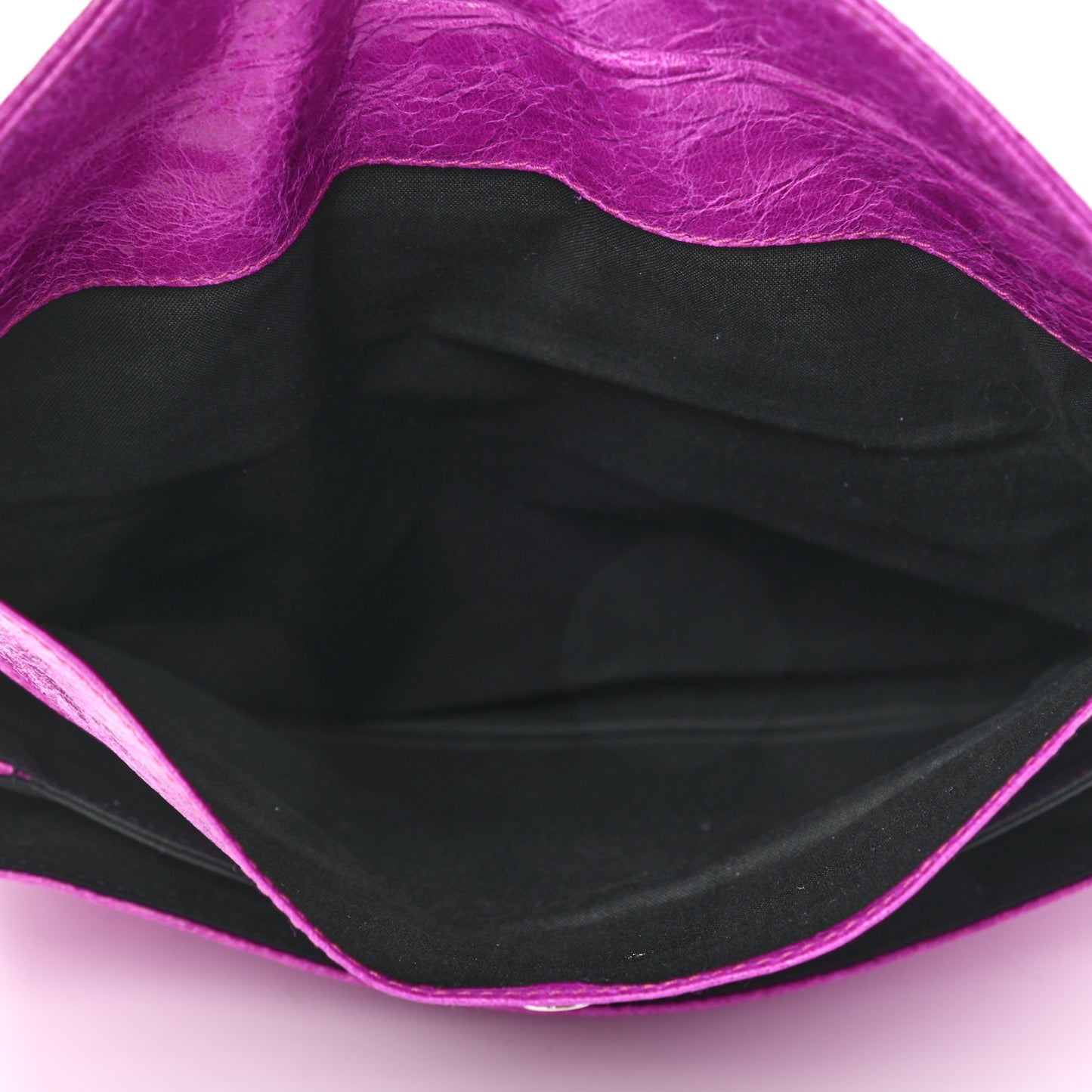 Agneau Giant Brogues Hardware Envelope Clutch Magenta