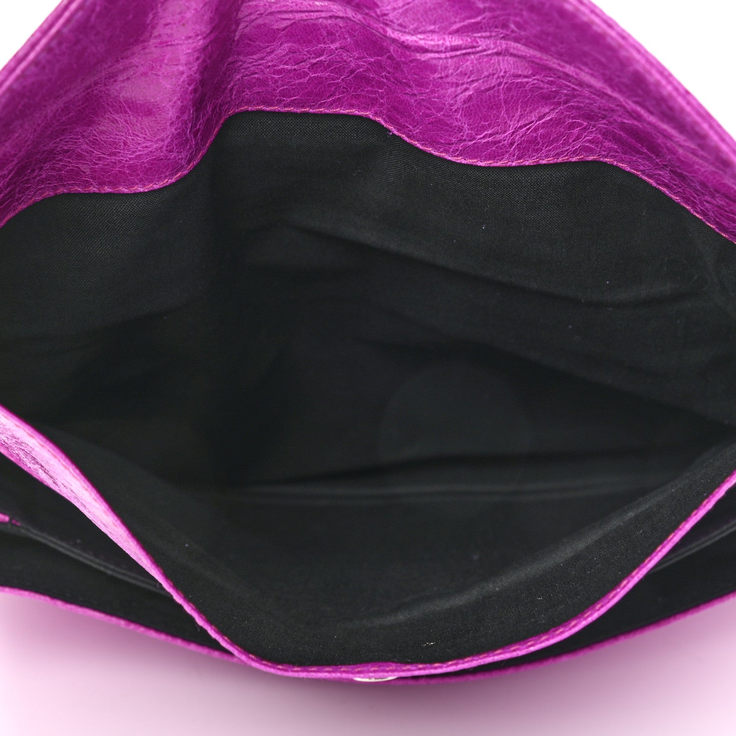 Balenciaga Agneau Giant Brogues Hardware Envelope Clutch Magenta 8 of 14