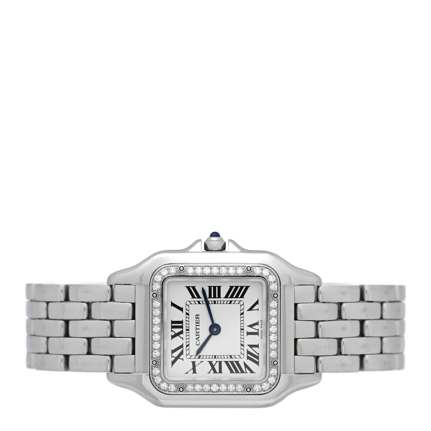 Stainless Steel Diamond 27mm Panthere Quartz Watch