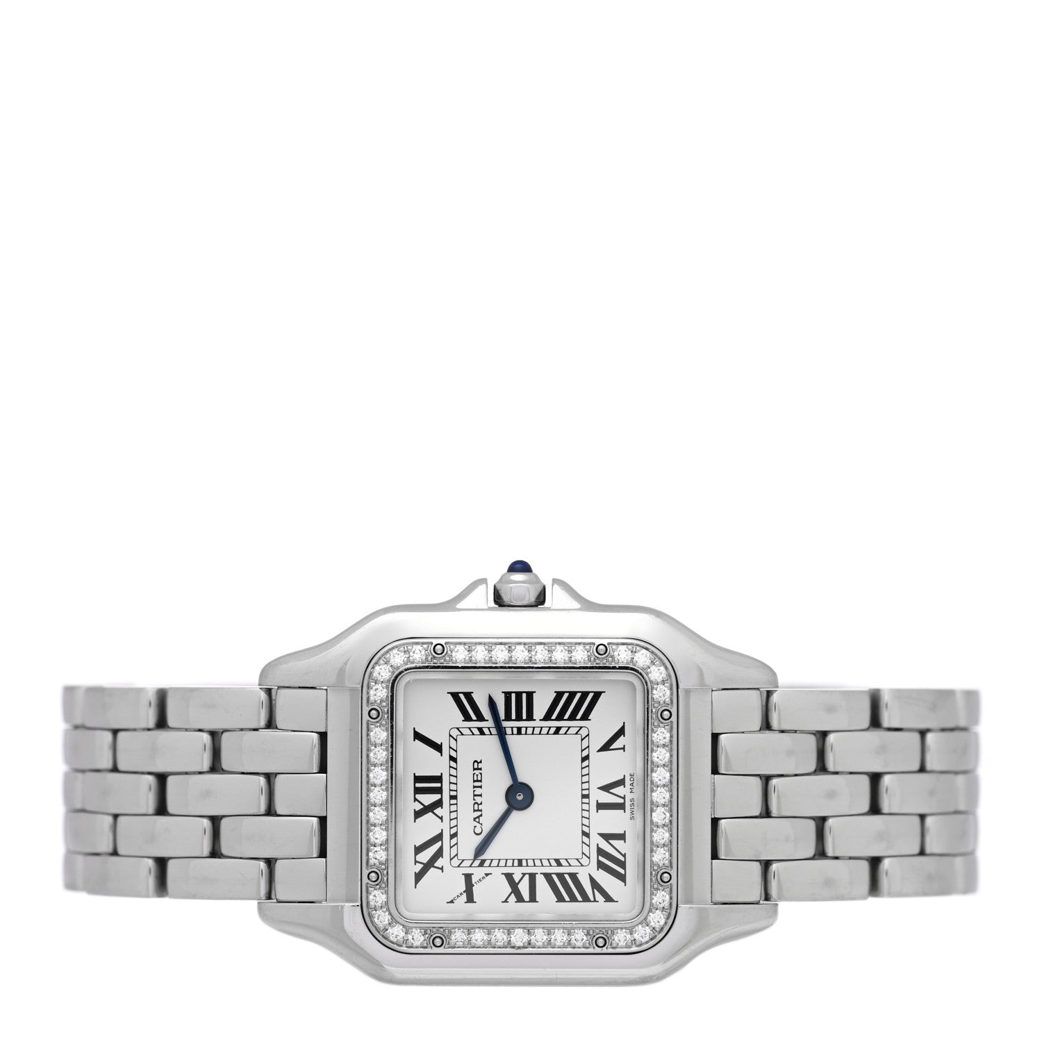 Cartier Stainless Steel Diamond 27mm Panthere Quartz Watch 2 of 4