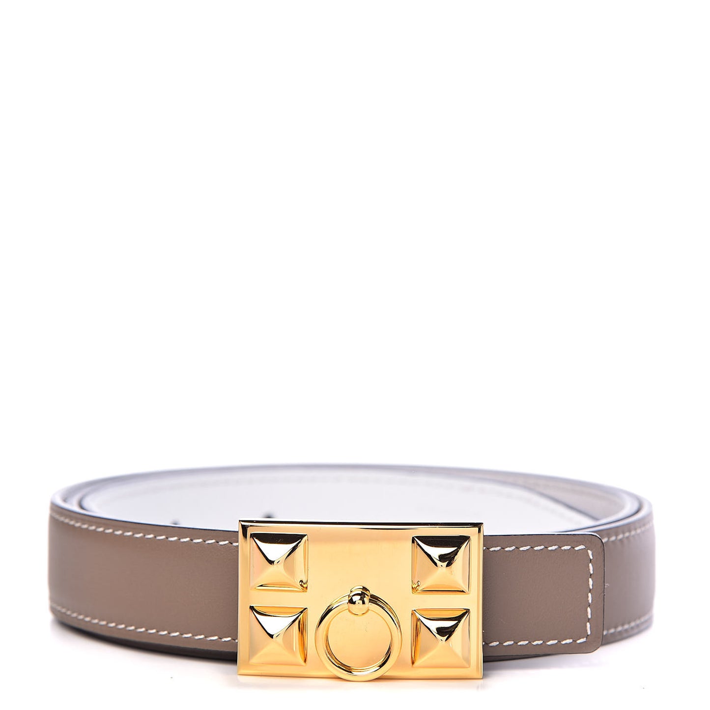 Epsom Swift 24mm Collier De Chien CDC Belt 90 White Etoupe