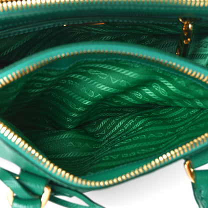 Prada Saffiano Lux Mini Galleria Double Zip Tote Mango 6 of 13