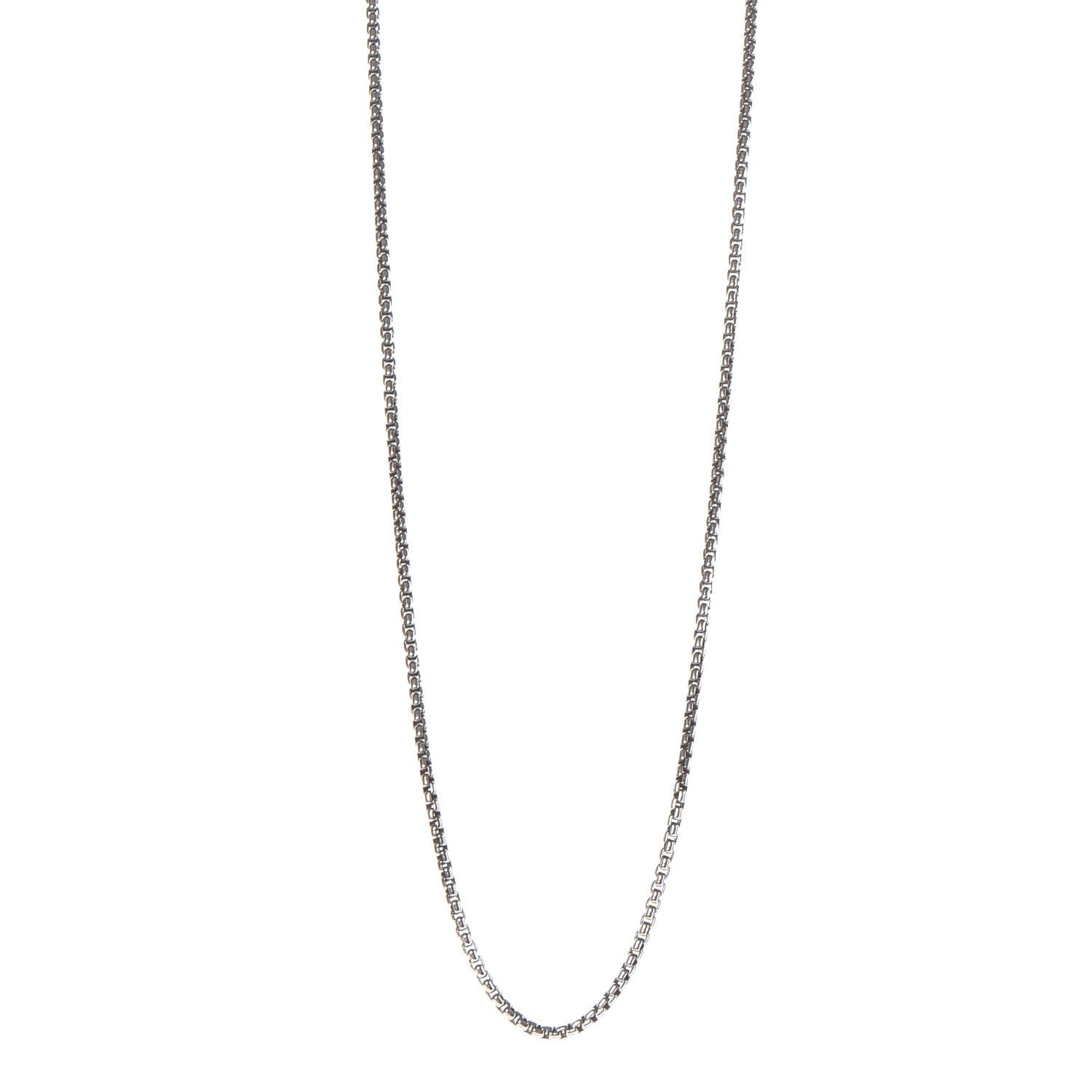 David Yurman Sterling Silver 14K Yellow Gold 3.6mm Medium Box Chain Necklace 32" 1 of 6