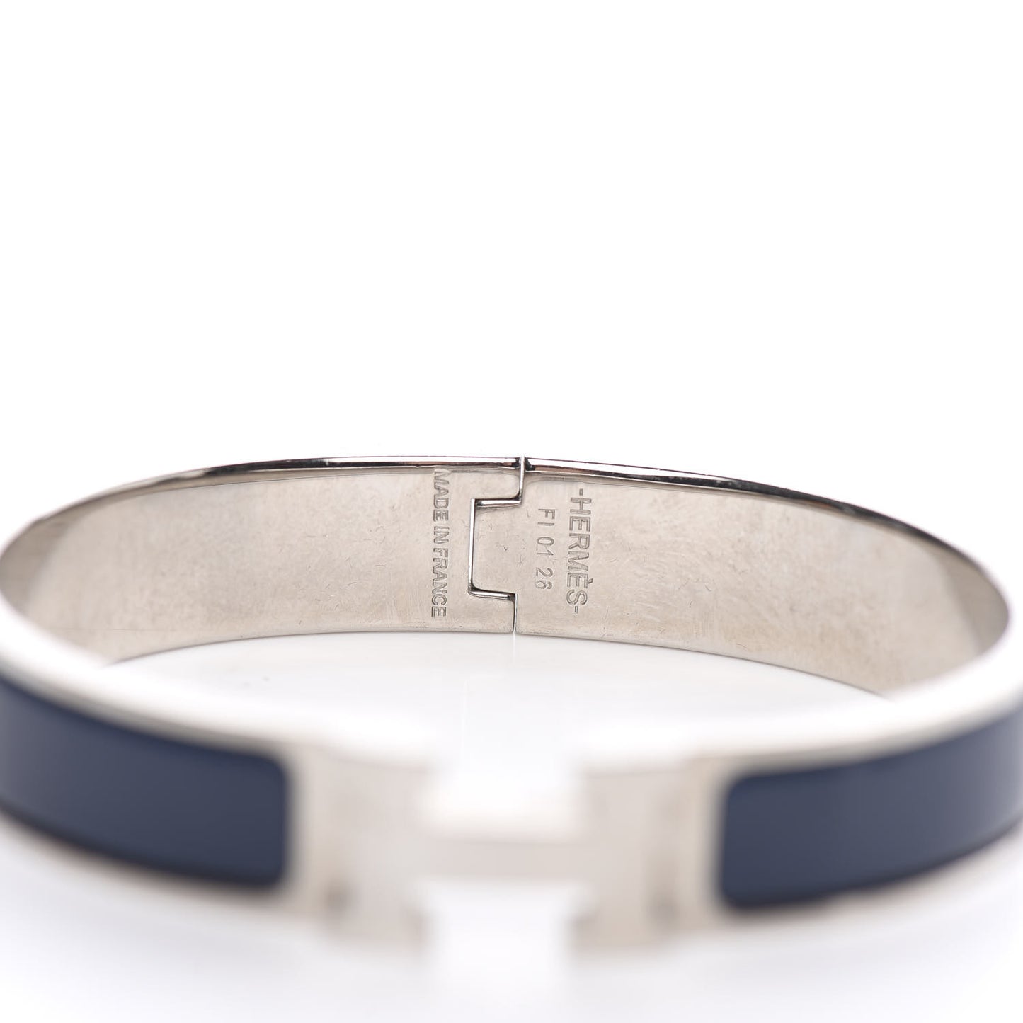 Narrow Enamel Clic Clac H Bracelet PM Bleu Nuit