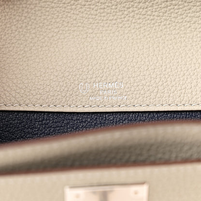 Hermes Togo Horseshoe Kelly Depeches 25 Beton Bleu Saphir 7 of 9