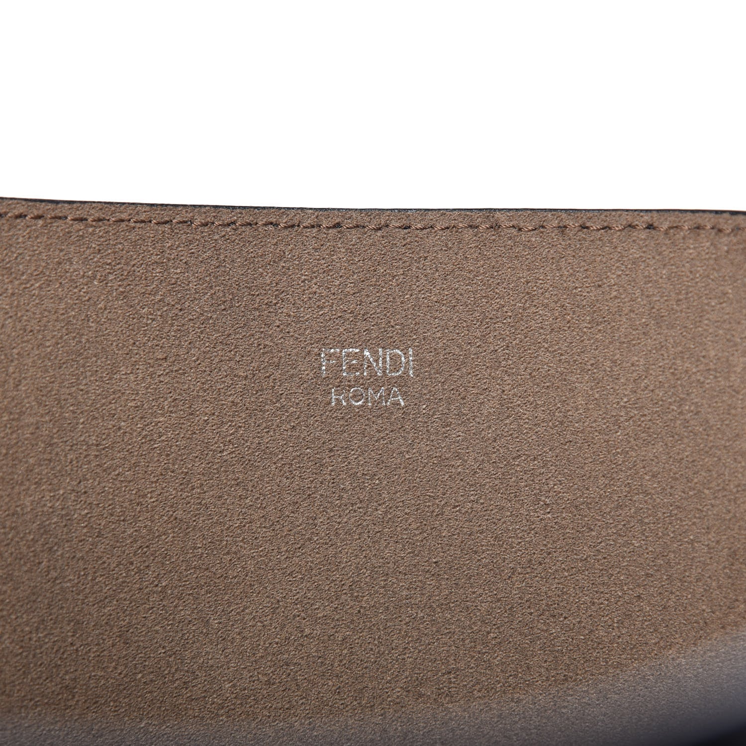 Fendi Vitello Vienna Enamel F is Fendi Shopping Tote Black Taupe 8 of 10