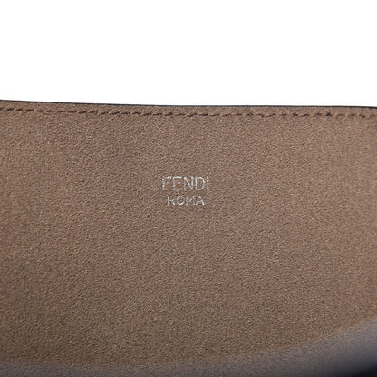 Fendi Vitello Vienna Enamel F is Fendi Shopping Tote Black Taupe 8 of 10